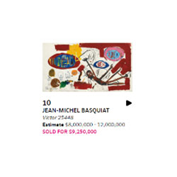 Jean-Michel Basquiat - Victor 25448 (1987)