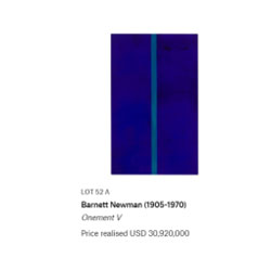 Barnett Newman - Onement V (1952)